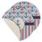 Anchors & Stripes Round Linen Placemat - Single Sided - Set of 4 (Personalized)
