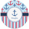 Anchors & Stripes Round Mousepad - APPROVAL