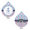 Anchors & Stripes Round Pet ID Tag - Large - Approval