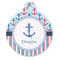 Anchors & Stripes Round Pet ID Tag (Personalized)