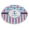Anchors & Stripes Round Stone Trivet - Angle View