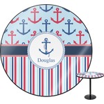 Anchors & Stripes Round Table - 24" (Personalized)