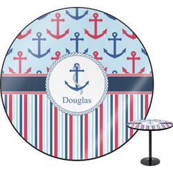 Anchors & Stripes Round Table (Personalized)