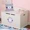 Anchors & Stripes Round Wall Decal on Toy Chest