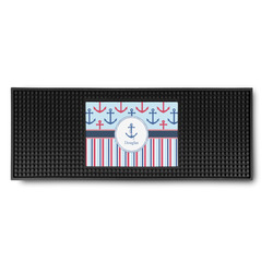 Anchors & Stripes Rubber Bar Mat (Personalized)