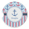 Anchors & Stripes Sandstone Car Coaster - Single (Personalized)