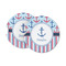 Anchors & Stripes Sandstone Car Coasters - Set of 2 (Personalized)