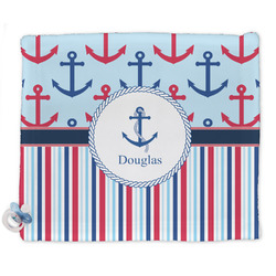 Anchors & Stripes Security Blanket - Single Sided (Personalized)