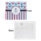 Anchors & Stripes Security Blanket - Front & White Back View