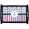 Anchors & Stripes Black Wooden Tray - Small (Personalized)