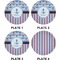 Anchors & Stripes Set of Appetizer / Dessert Plates (Approval)