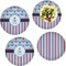 Anchors & Stripes Set of Lunch / Dinner Plates