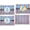 Anchors & Stripes Set of Rectangular Appetizer / Dessert Plates