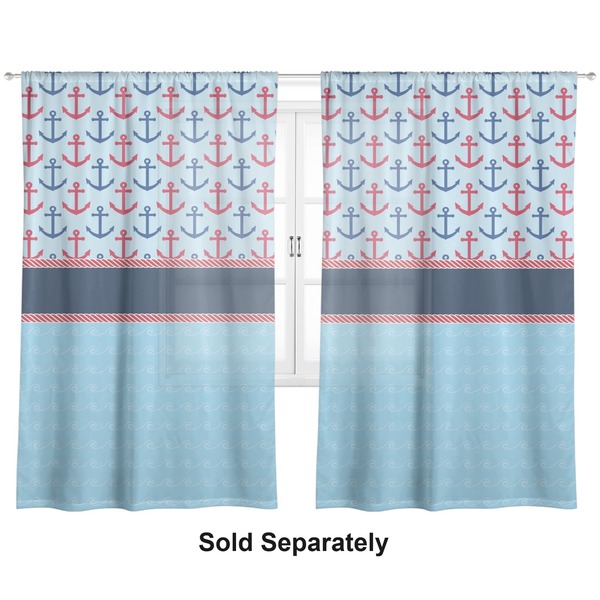 Anchors & Stripes Sheer Curtains