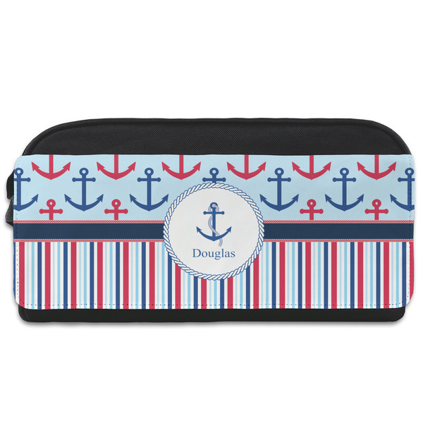 Custom Anchors & Stripes Shoe Bag (Personalized)