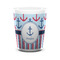 Anchors & Stripes Ceramic Shot Glass - 1.5 oz - White - Set of 4 (Personalized)