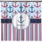 Anchors & Stripes Shower Curtain - Custom Size (Personalized)