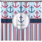Anchors & Stripes Shower Curtain (Personalized)