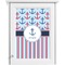 Anchors & Stripes Single White Cabinet Decal