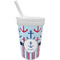 Anchors & Stripes Sippy Cup with Straw (Personalized)