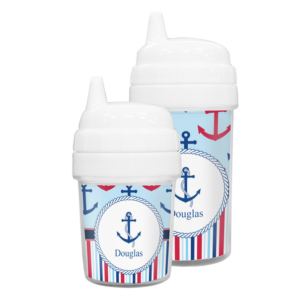 Anchors & Stripes Sippy Cups