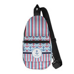Anchors & Stripes Sling Bag (Personalized)