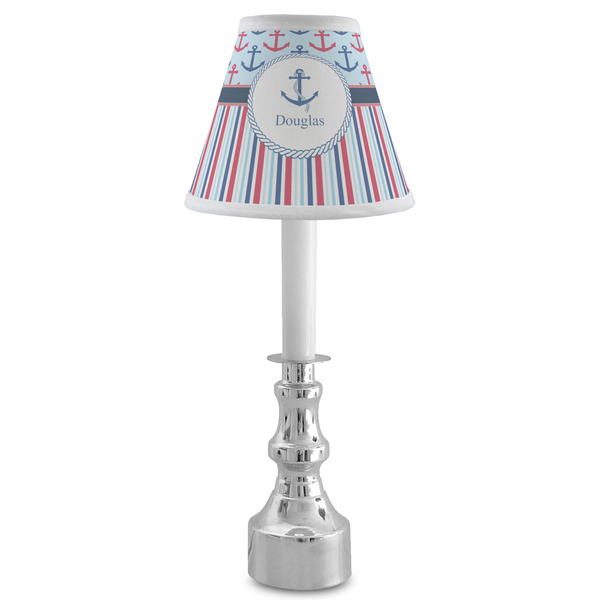 Anchors & Stripes Small Chandelier Lamp - LIFESTYLE (on candle stick)