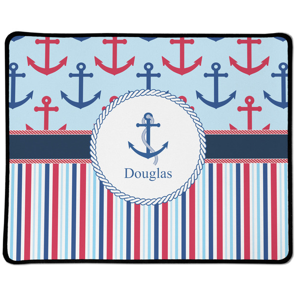 Custom Anchors & Stripes Large Gaming Mouse Pad - 12.5" x 10" (Personalized)