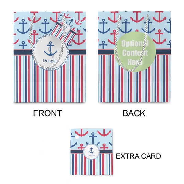 Anchors & Stripes Small Gift Bag - Approval