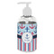 Anchors & Stripes Plastic Soap / Lotion Dispenser (8 oz - Small - White) (Personalized)