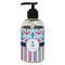 Anchors & Stripes Plastic Soap / Lotion Dispenser (8 oz - Small - Black) (Personalized)
