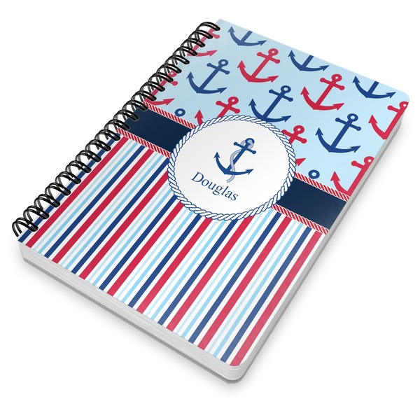 Anchors & Stripes Spiral Journal 7 x 10 - Main