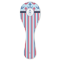 Anchors & Stripes Ceramic Spoon Rest (Personalized)