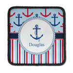 Anchors & Stripes Iron On Square Patch w/ Name or Text