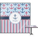 Anchors & Stripes Square Table Top - 24" (Personalized)