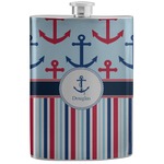 Anchors & Stripes Stainless Steel Flask (Personalized)