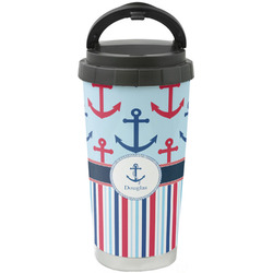 Anchors & Stripes Stainless Steel Coffee Tumbler (Personalized)