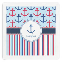 Anchors & Stripes Paper Dinner Napkins (Personalized)