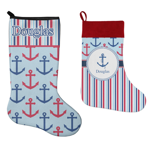 Anchors & Stripes Stockings - Side by Side compare
