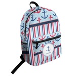 Anchors & Stripes Student Backpack (Personalized)