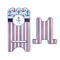 Anchors & Stripes Stylized Phone Stand - Front & Back - Large