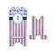 Anchors & Stripes Stylized Phone Stand - Front & Back - Small
