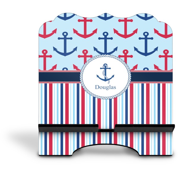 Anchors & Stripes Stylized Tablet Stand - Front without iPad
