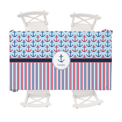 Anchors & Stripes Tablecloth - 58"x102" (Personalized)