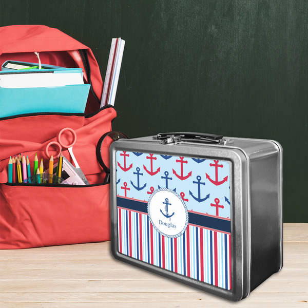 Anchors & Stripes Tin Lunchbox - LIFESTYLE
