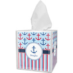 Anchors & Stripes Tissue Box Cover (Personalized)