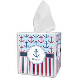 Anchors & Stripes Tissue Box Cover (Personalized)