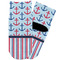 Anchors & Stripes Toddler Ankle Socks - Single Pair - Front and Back