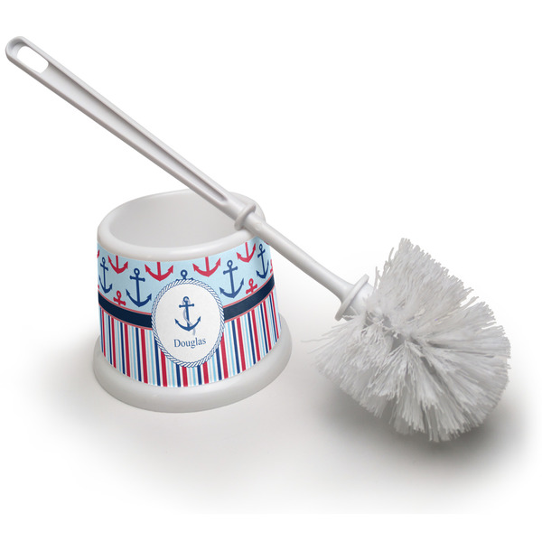 Custom Anchors & Stripes Toilet Brush (Personalized)