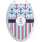 Anchors & Stripes Toilet Seat Decal (Personalized)